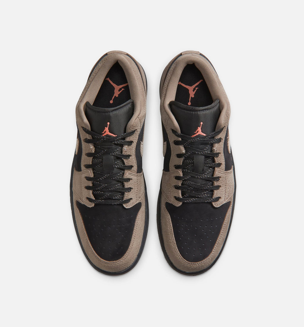 Air Jordan 1 Low SE Men's Shoe - Black/Olive Grey/Light Wild Mango