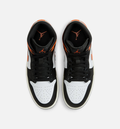 Air Jordan 1 Mid Men's Shoe - Starfish/White/Sail/Black