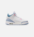 Air Jordan 3 Retro Cobalt Bliss Grade School Shoe - White/Cobalt Bliss/Football Grey/Pink Glow