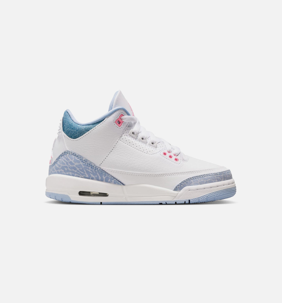 Air Jordan 3 Retro Cobalt Bliss Grade School Shoe - White/Cobalt Bliss/Football Grey/Pink Glow