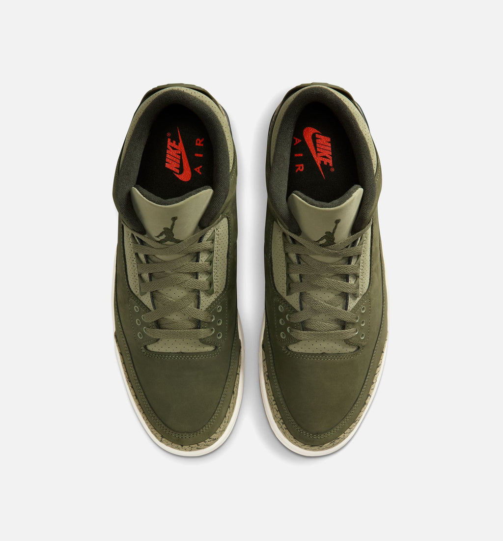 Air Jordan 3 Retro Medium Olive Men's Shoe - Medium Olive/Sequoia/Neutral Olive/Sail/Total Crimson