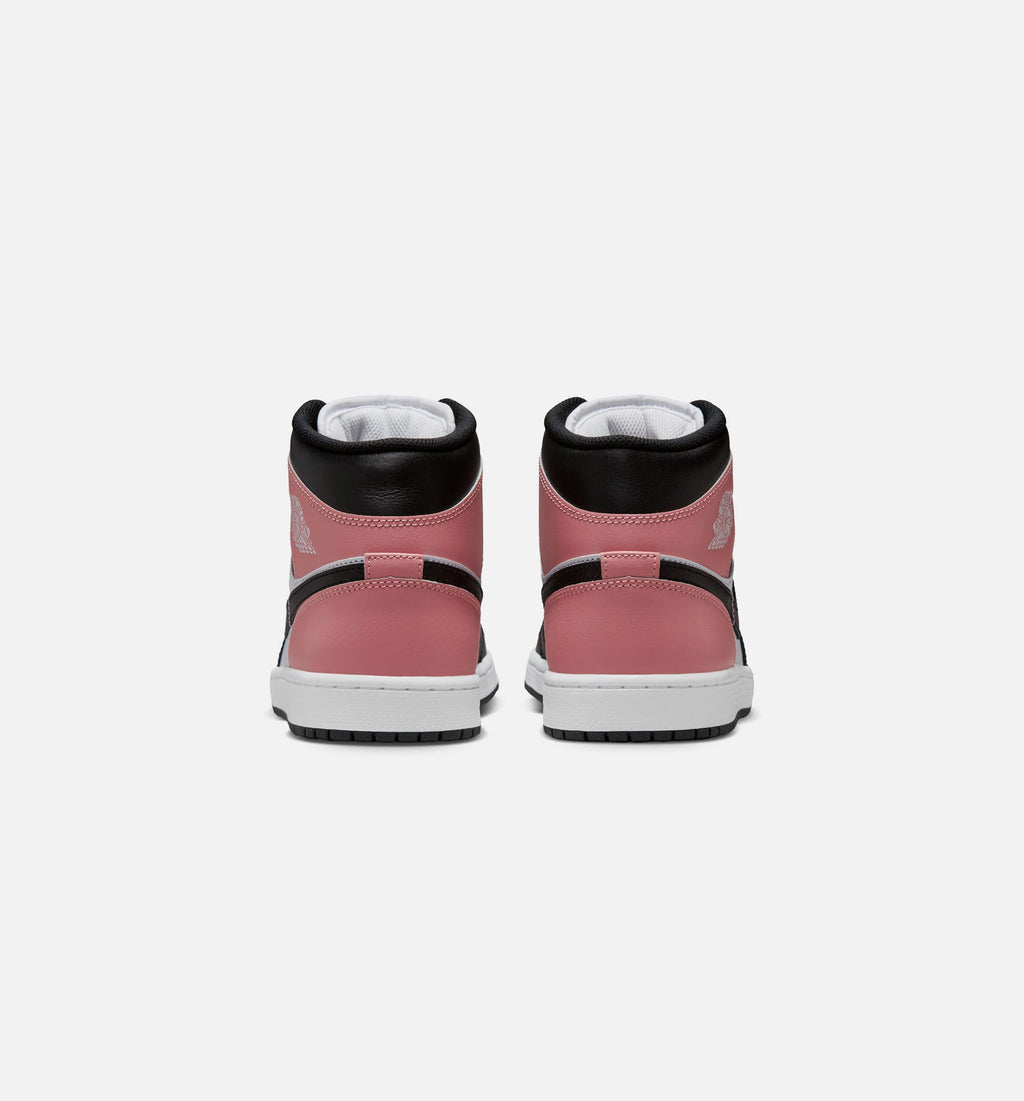 Air Jordan 1 Mid Men's Shoe - White/Rust Pink/Black