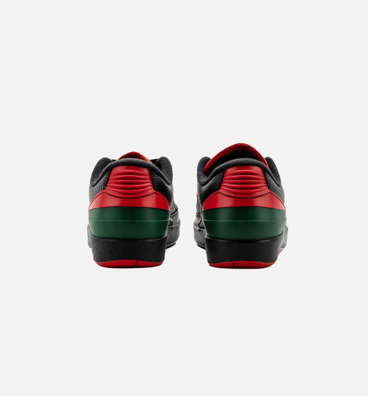 Air Jordan 2 Retro Low Christmas Grade School Shoe - Black/Fire Red/Cement Grey